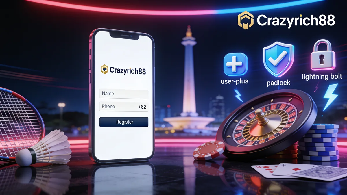 Cara Registrasi CrazyRich88 dari Awal hingga Akhir untuk pemain di Indonesia